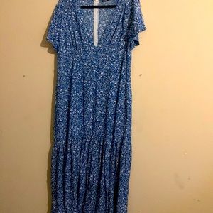 Shein blue/white florals dress. Great for maternity clothes.